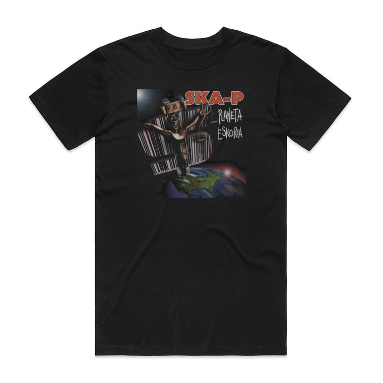 Ska-P Planeta Eskoria Album Cover T-Shirt Black