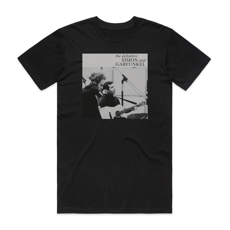 Simon and Garfunkel The Definitive Simon And Garfunkel Album Cover T-Shirt Black