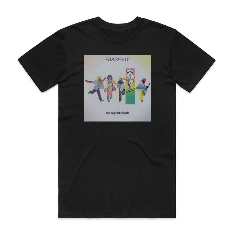 Starship Knee Deep In The Hoopla Album Cover T-Shirt Black