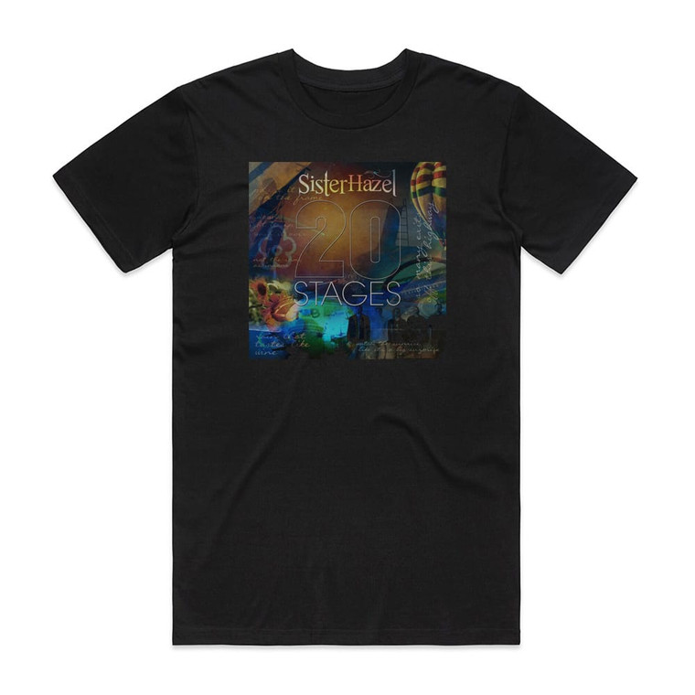 Sister Hazel 20 Stages Album Cover T-Shirt Black