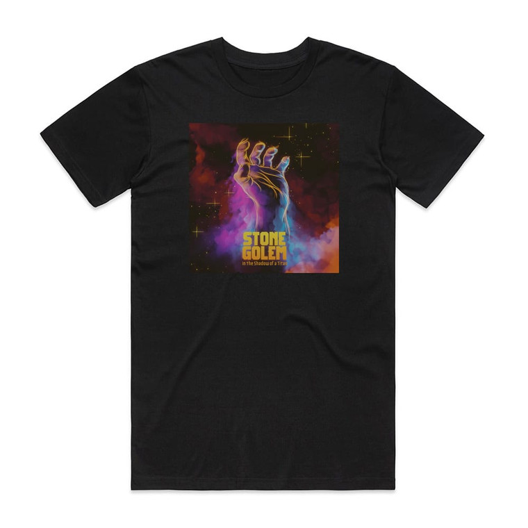 Stone Golem In The Shadow Of A Titan Album Cover T-Shirt Black Stone Golem In The Shadow Of A Titan Album Cover T-Shirt Black