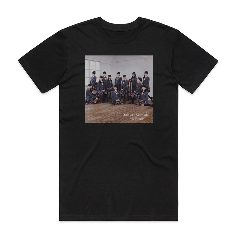 Sakura Gakuin  2017 My Road 2 Album Cover T-Shirt Black
