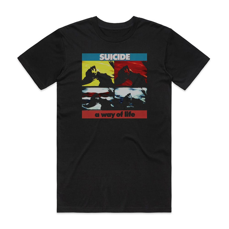 Suicide A Way Of Life Album Cover T-Shirt Black