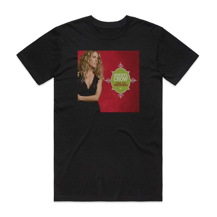 Sheryl Crow Home For Christmas Album Cover T-Shirt Black