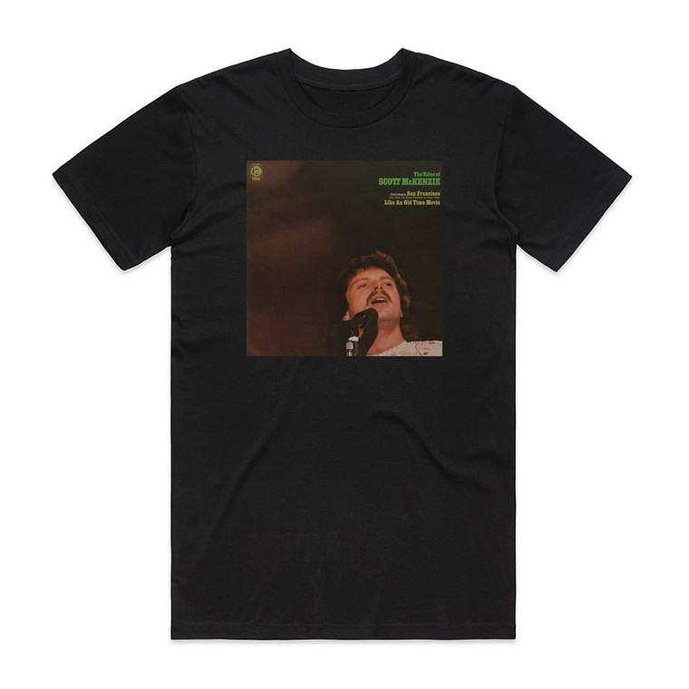 Scott McKenzie The Voice Of Scott Mckenzie Album Cover T-Shirt Black