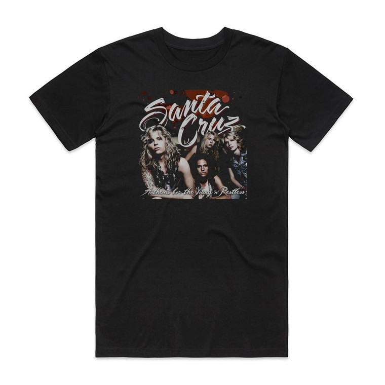 Santa Cruz Anthems For The Young N Restless Album Cover T-Shirt Black