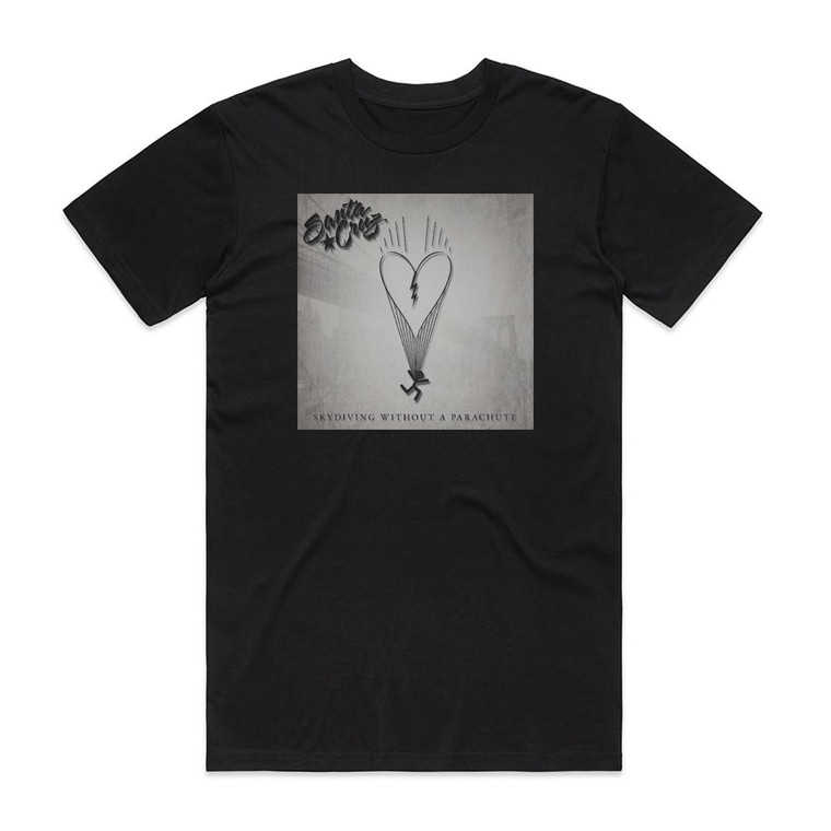 Santa Cruz Skydiving Without A Parachute Album Cover T-Shirt Black Santa Cruz Skydiving Without A Parachute Album Cover T-Shirt Black