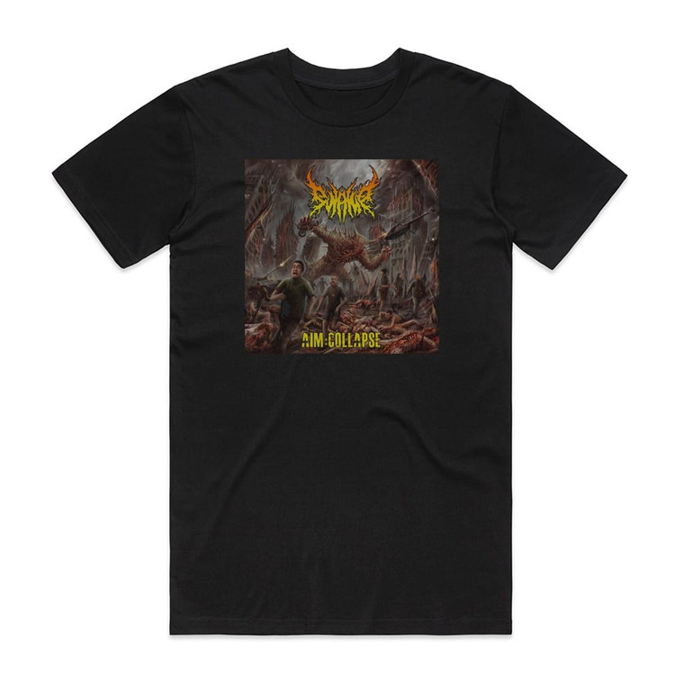 Swamp Aim Collapse Album Cover T-Shirt Black