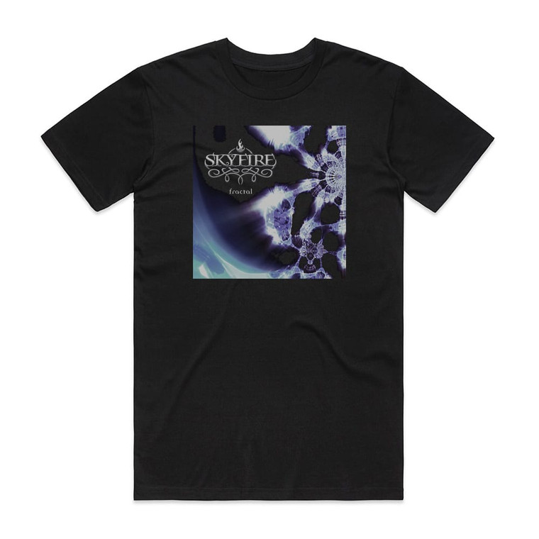 Skyfire Fractal Album Cover T-Shirt Black