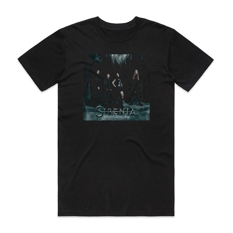 Sirenia Seven Widows Weep Album Cover T-Shirt Black