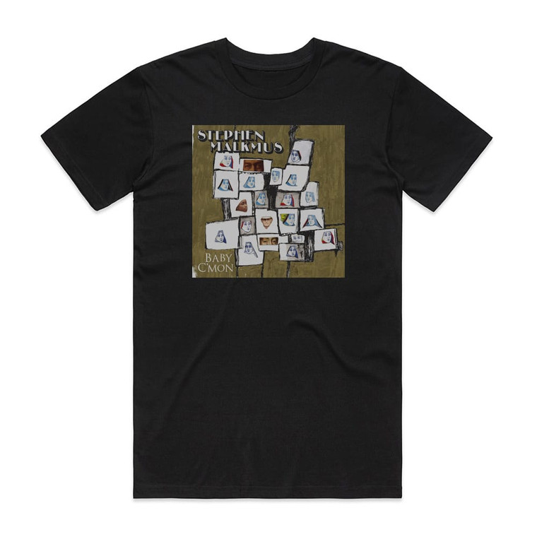 Stephen Malkmus Baby Cmon Album Cover T-Shirt Black