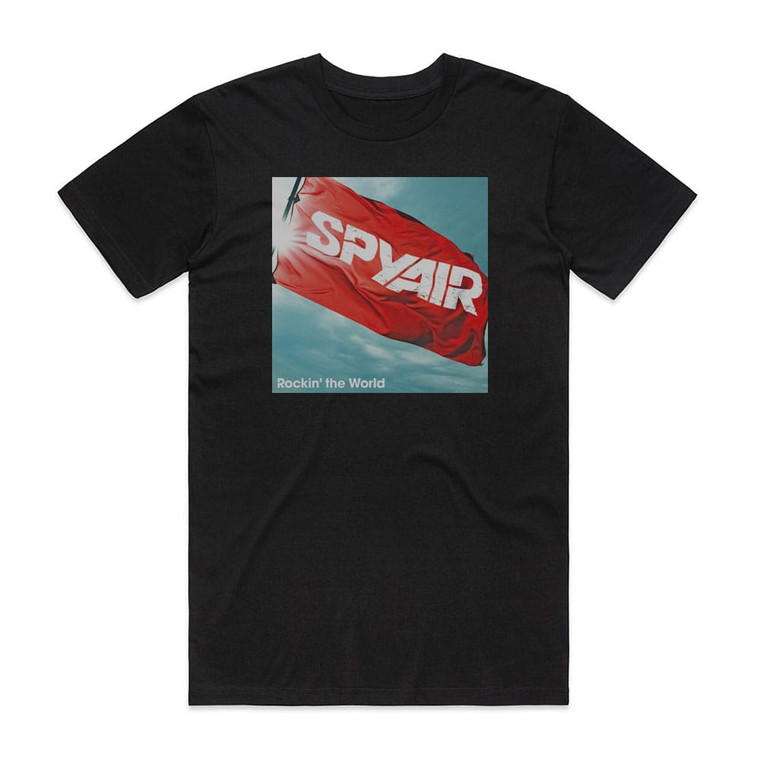 SPYAIR Rockin The World Album Cover T-Shirt Black