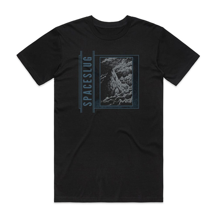 Spaceslug Mountains Reminiscence Album Cover T-Shirt Black