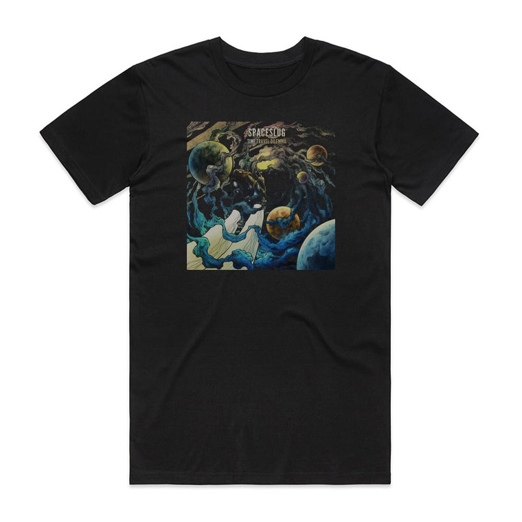 Spaceslug Time Travel Dilemma Album Cover T-Shirt Black Spaceslug Time Travel Dilemma Album Cover T-Shirt Black