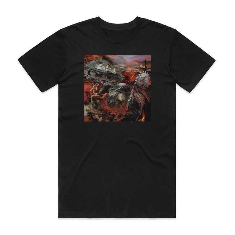 Sodom In War And Pieces Album Cover T-Shirt Black Sodom In War And Pieces Album Cover T-Shirt Black