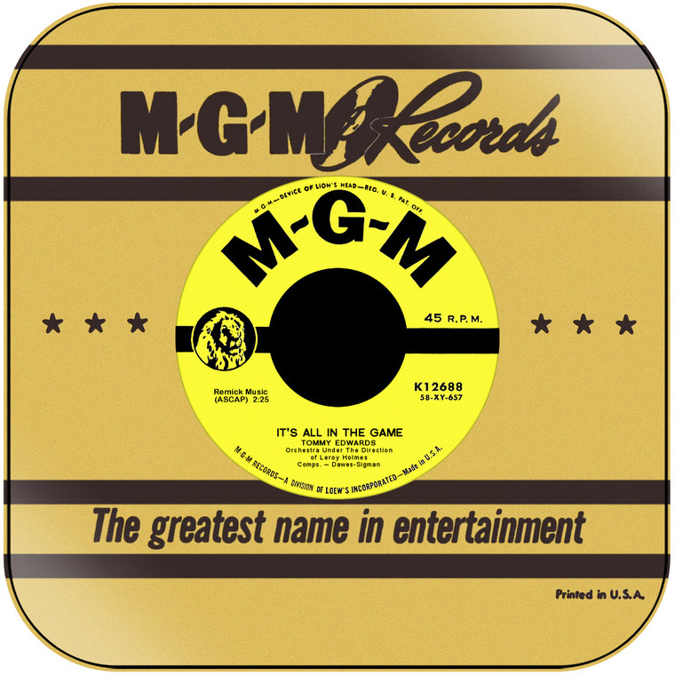 Tommy Edwards Its All In The Game Album Cover Sticker