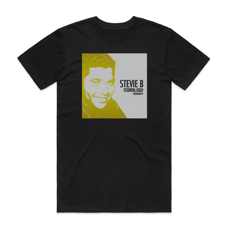 Stevie B Essential Gold Album Cover T-Shirt Black