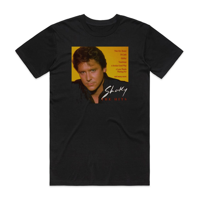 Shakin Stevens Shaky Album Cover T-Shirt Black