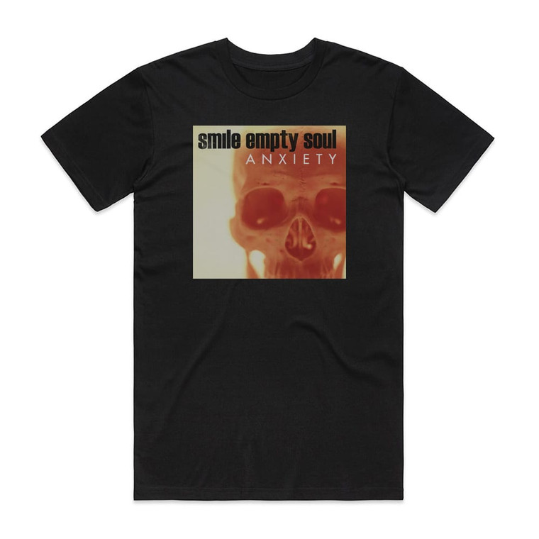 Smile Empty Soul Anxiety 1 Album Cover T-Shirt Black
