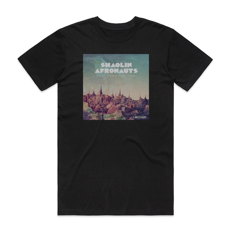 Shaolin Afronauts Quest Under Capricorn Album Cover T-Shirt Black