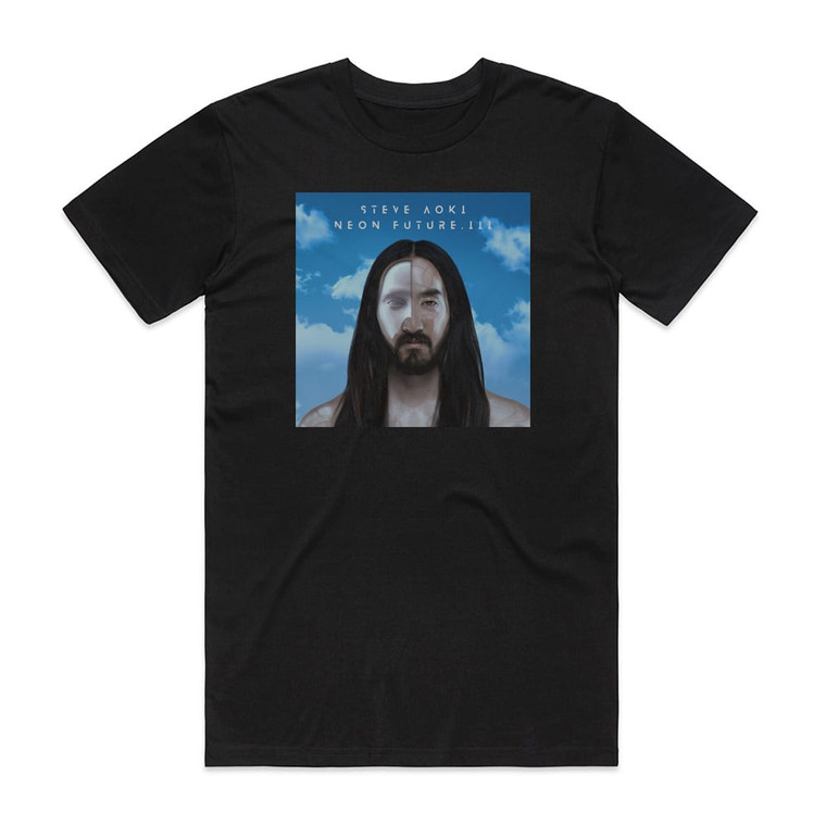 Steve Aoki Neon Future Iii Album Cover T-Shirt Black