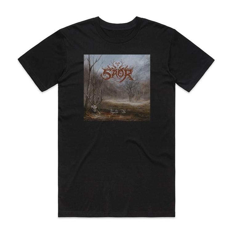 Saor Forgotten Paths Album Cover T-Shirt Black