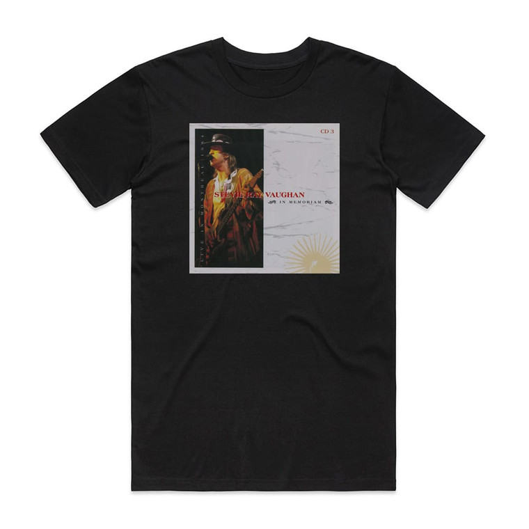 Stevie Ray Vaughan In Memoriam 1 Album Cover T-Shirt Black