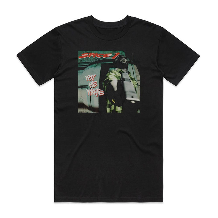 Spice 1 187 He Wrote Album Cover T-Shirt Black