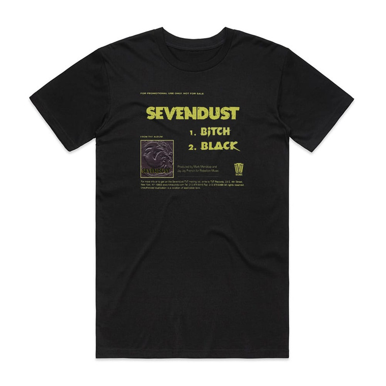 Sevendust Bitch Black Album Cover T-Shirt Black