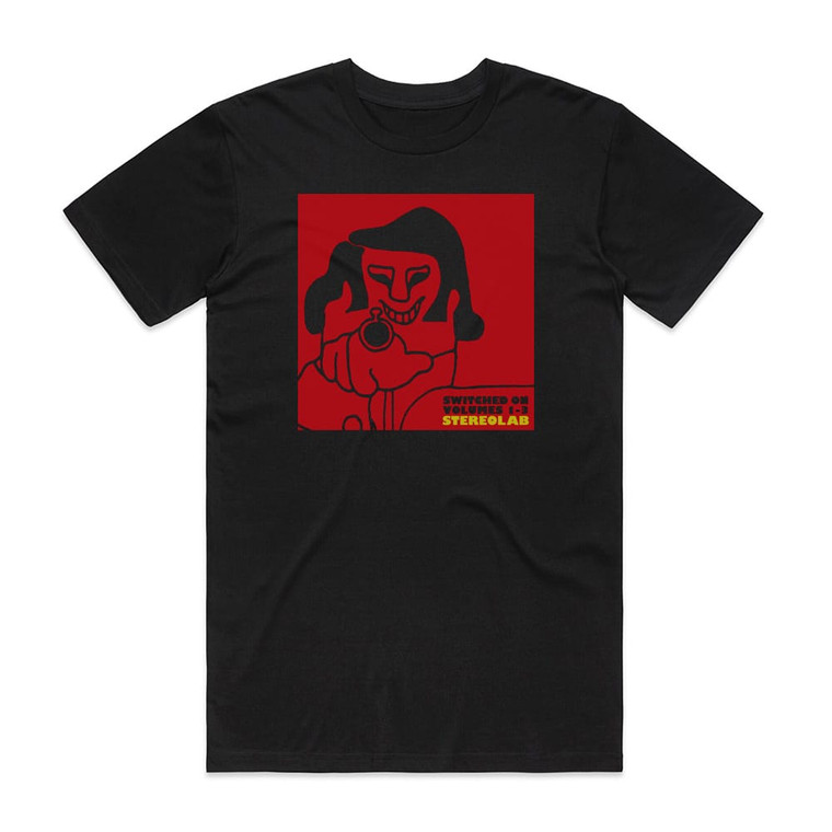 Stereolab Switched On Volumes 1 3 Album Cover T-Shirt Black