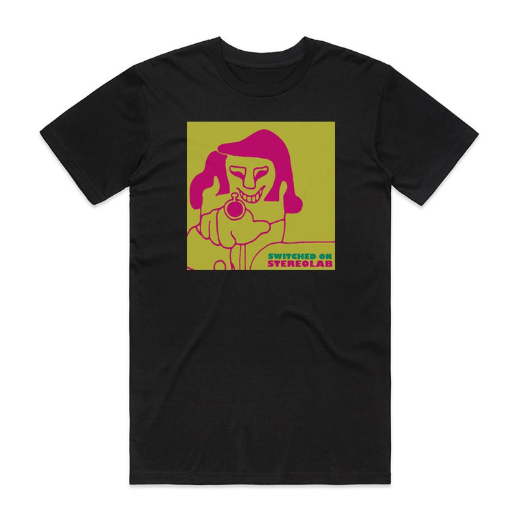Stereolab Switched On 1 Album Cover T-Shirt Black