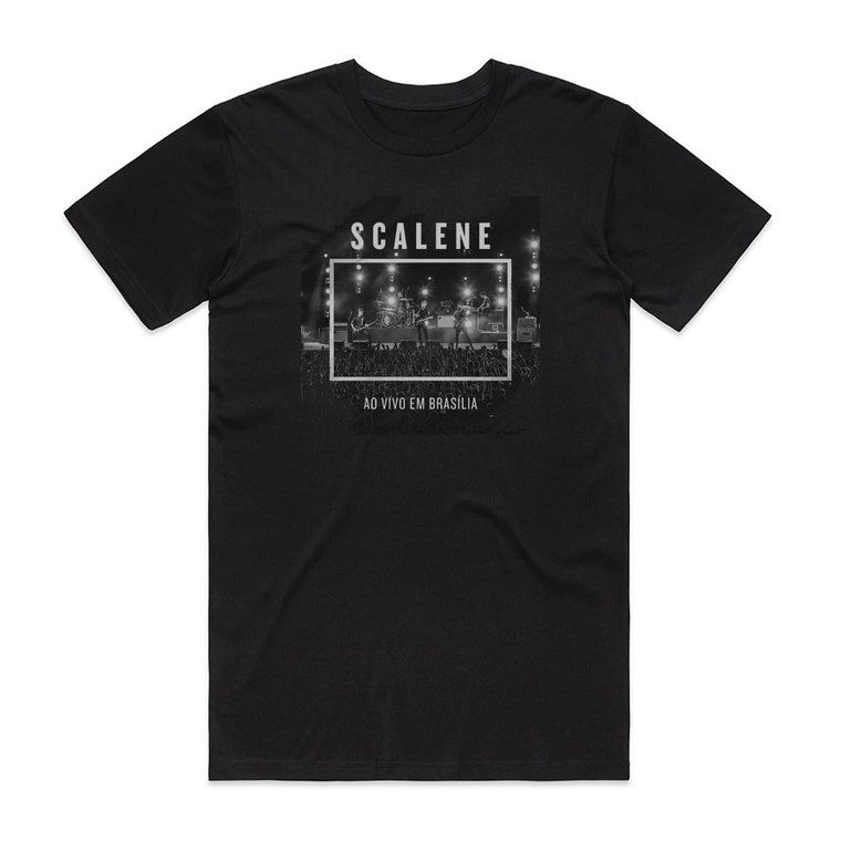 Scalene Ao Vivo Em Braslia Album Cover T-Shirt Black