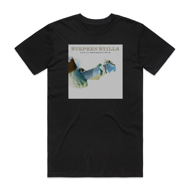 Stephen Stills Live At Shepherds Bush Album Cover T-Shirt Black