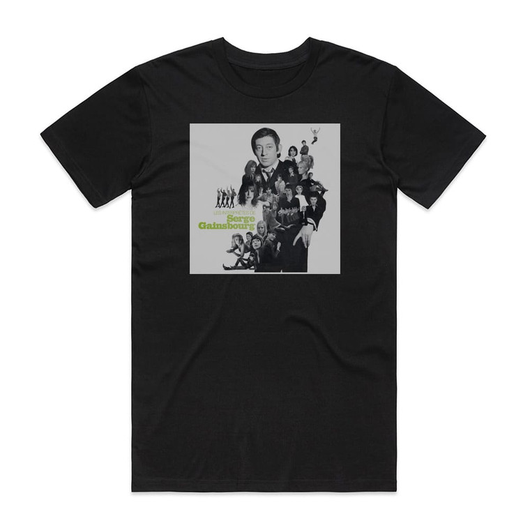 Serge Gainsbourg Les Interprtes De Serge Gainsbourg Album Cover T-Shirt Black