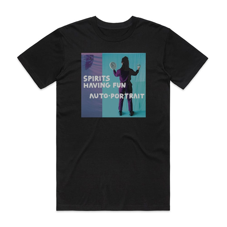 Spirits Having Fun Auto Portrait Album Cover T-Shirt Black