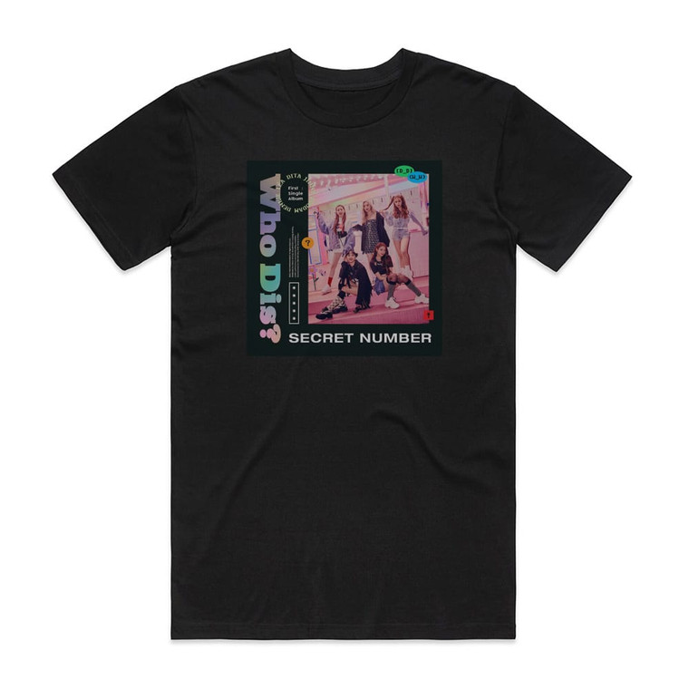 SECRET NUMBER Who Dis Album Cover T-Shirt Black