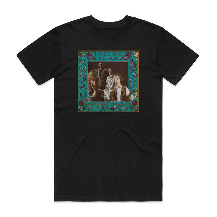 Something Happens Stuck Together With Gods Glue Album Cover T-Shirt Black