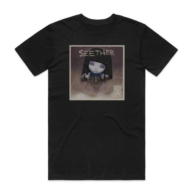 Seether Finding Beauty In Negative Spaces Album Cover T-Shirt Black