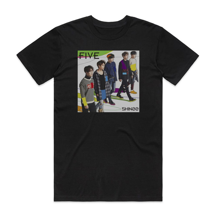 SHINee Five Album Cover T-Shirt Black