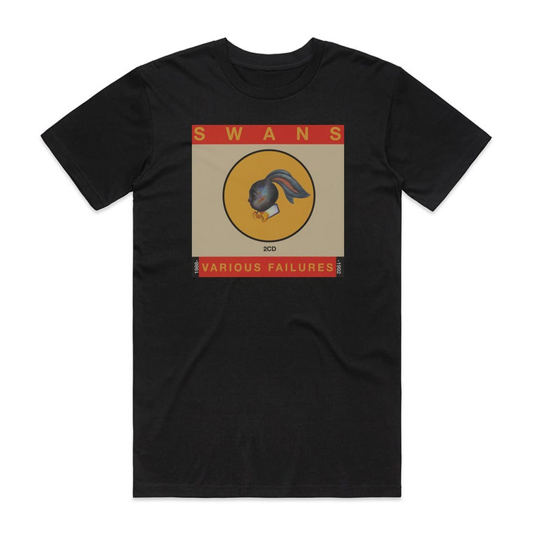 Swans Various Failures 1988 1992 Album Cover T-Shirt Black