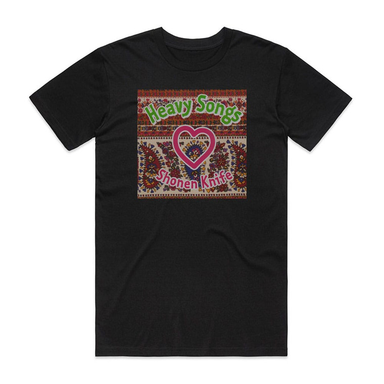 Shonen Knife Heavy Songs Album Cover T-Shirt Black
