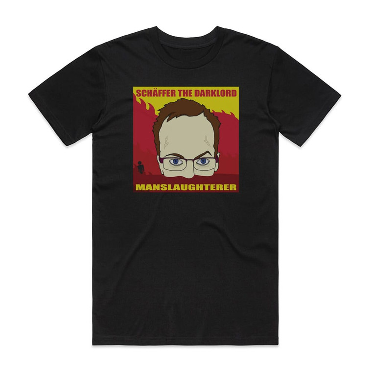 Schaffer the Darklord Manslaughterer Album Cover T-Shirt Black