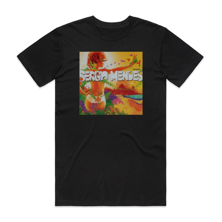 Sergio Mendes Encanto Album Cover T-Shirt Black