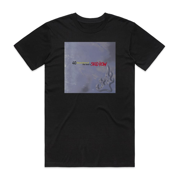 Skid Row 40 Seasons The Best Of Skid Row Album Cover T-Shirt Black