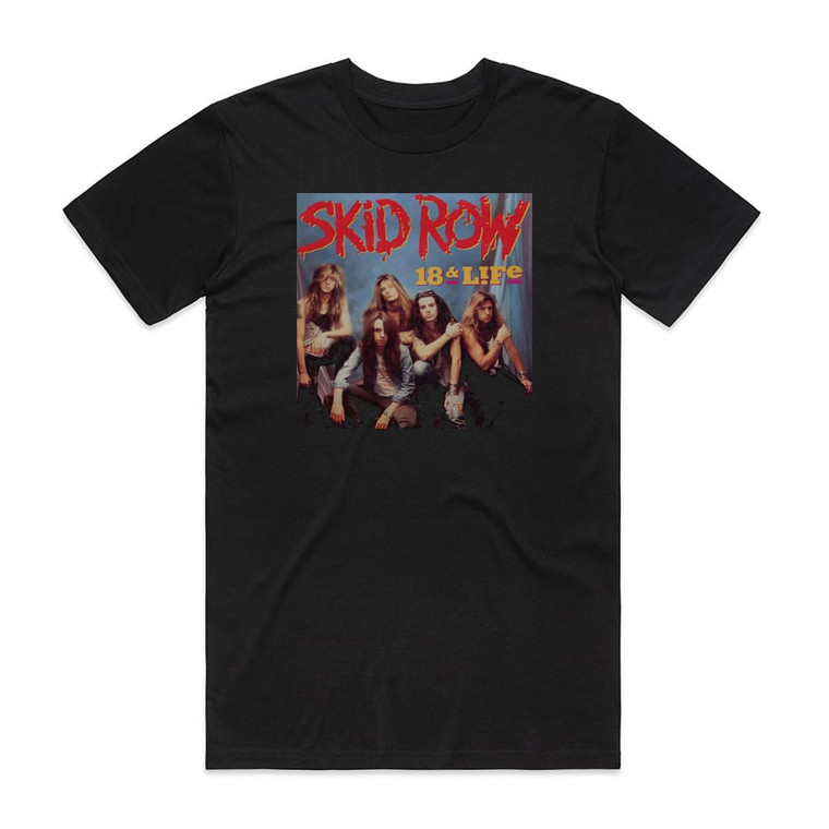 Skid Row 18 And Life Album Cover T-Shirt Black