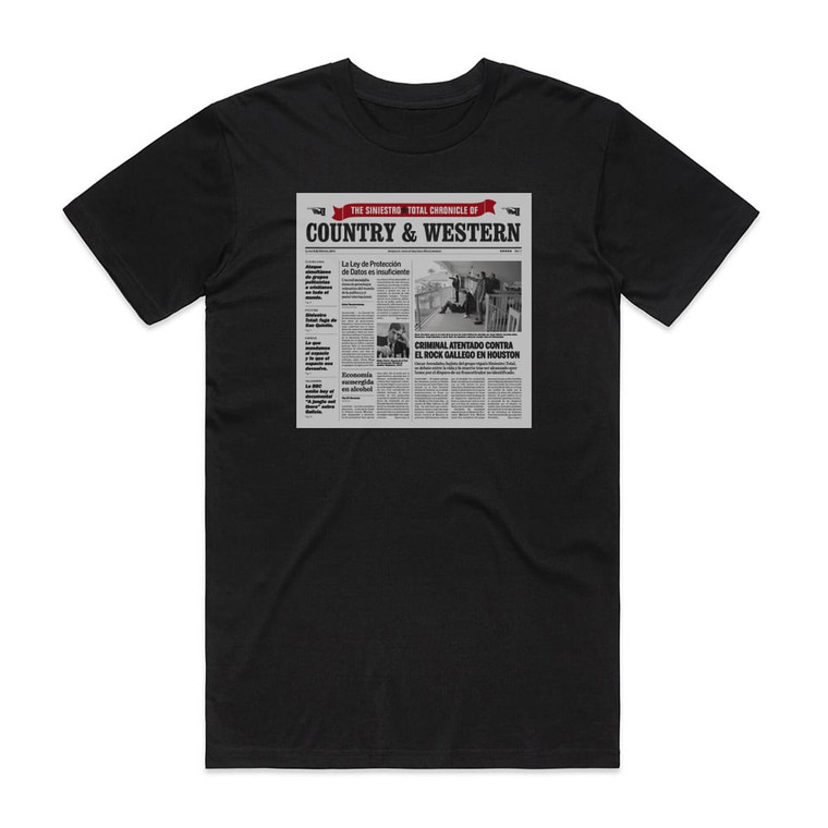Siniestro Total Contry Western Album Cover T-Shirt Black