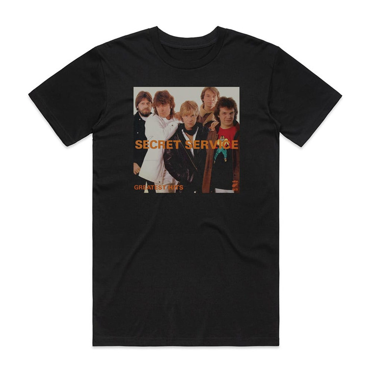 Secret Service Greatest Hits 1 Album Cover T-Shirt Black