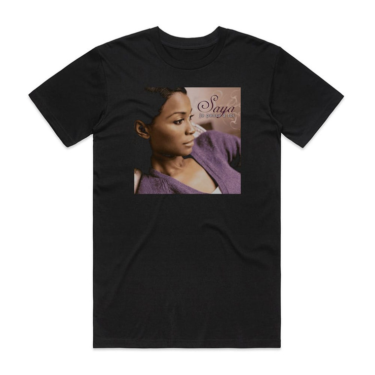 Saya Je Pense Toi Album Cover T-Shirt Black Saya Je Pense Toi Album Cover T-Shirt Black