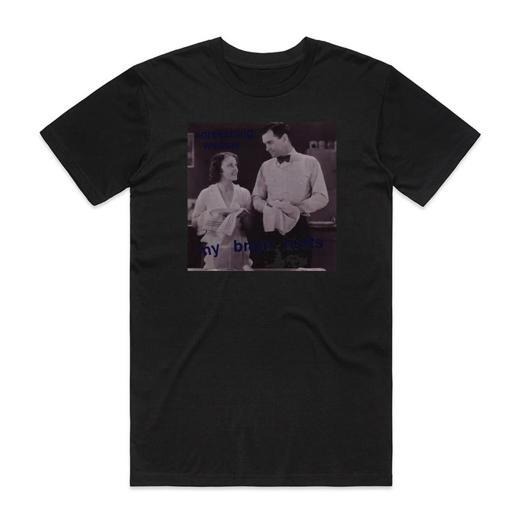 Screeching Weasel My Brain Hurts Album Cover T-Shirt Black