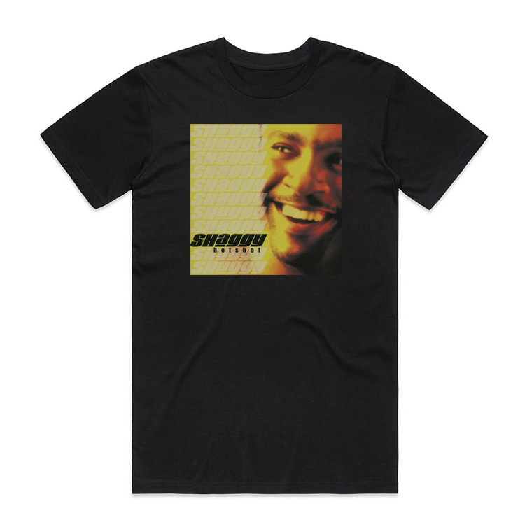 Shaggy Hot Shot 1 Album Cover T-Shirt Black